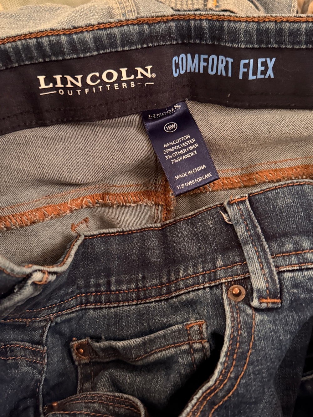 Lincoln Outfitters Classic Women's Straight-Leg Jeans in Medium Blue Sz 18 - Picture 3 of 3
